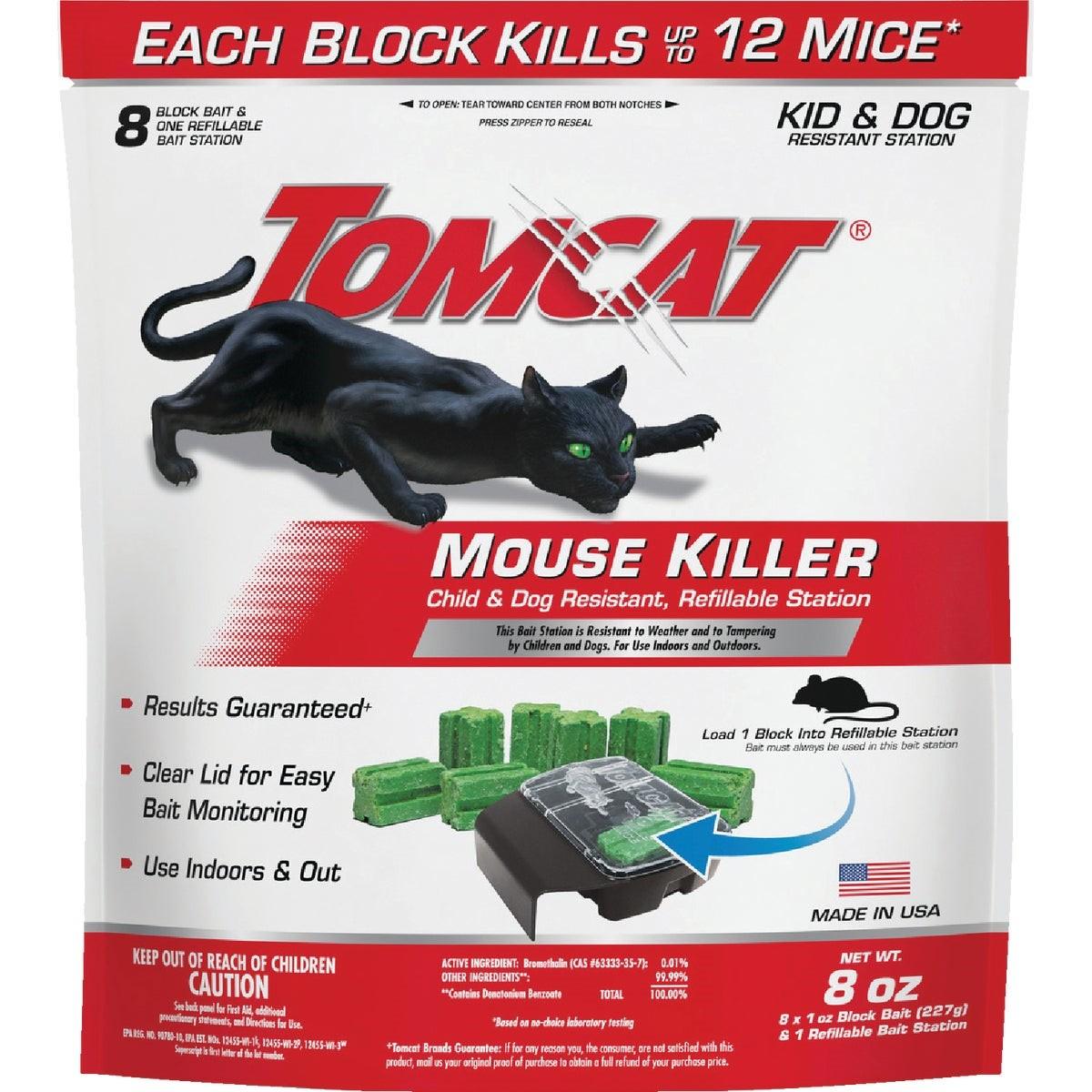 Tomcat Mouse Killer I Refillable Mouse Bait Station (8-Refill)