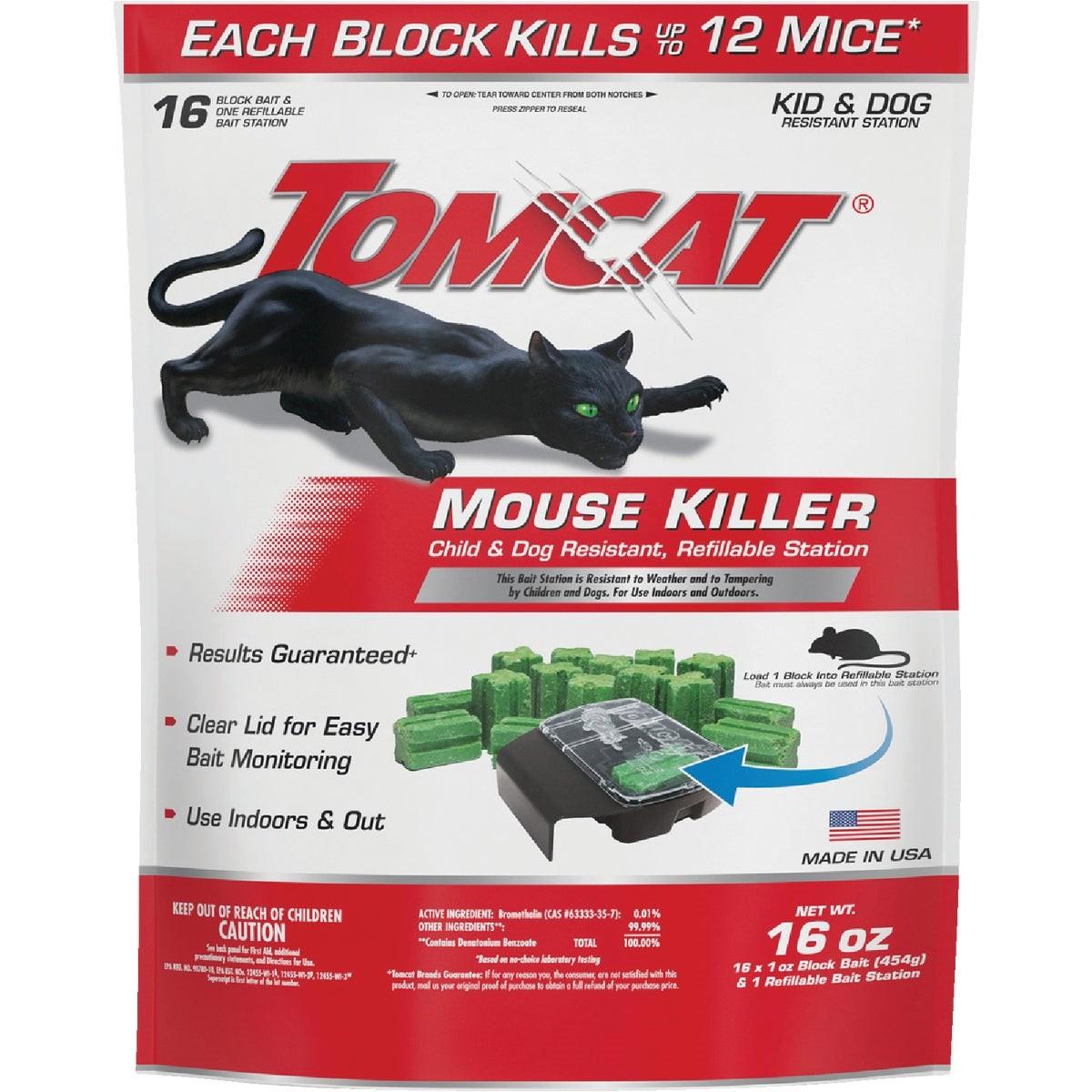 Tomcat Mouse Killer I Refillable Mouse Bait Station (16-Refill)