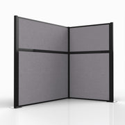 Officeflex Corner (L-Shape) 6x4 Select Gray Black Frame