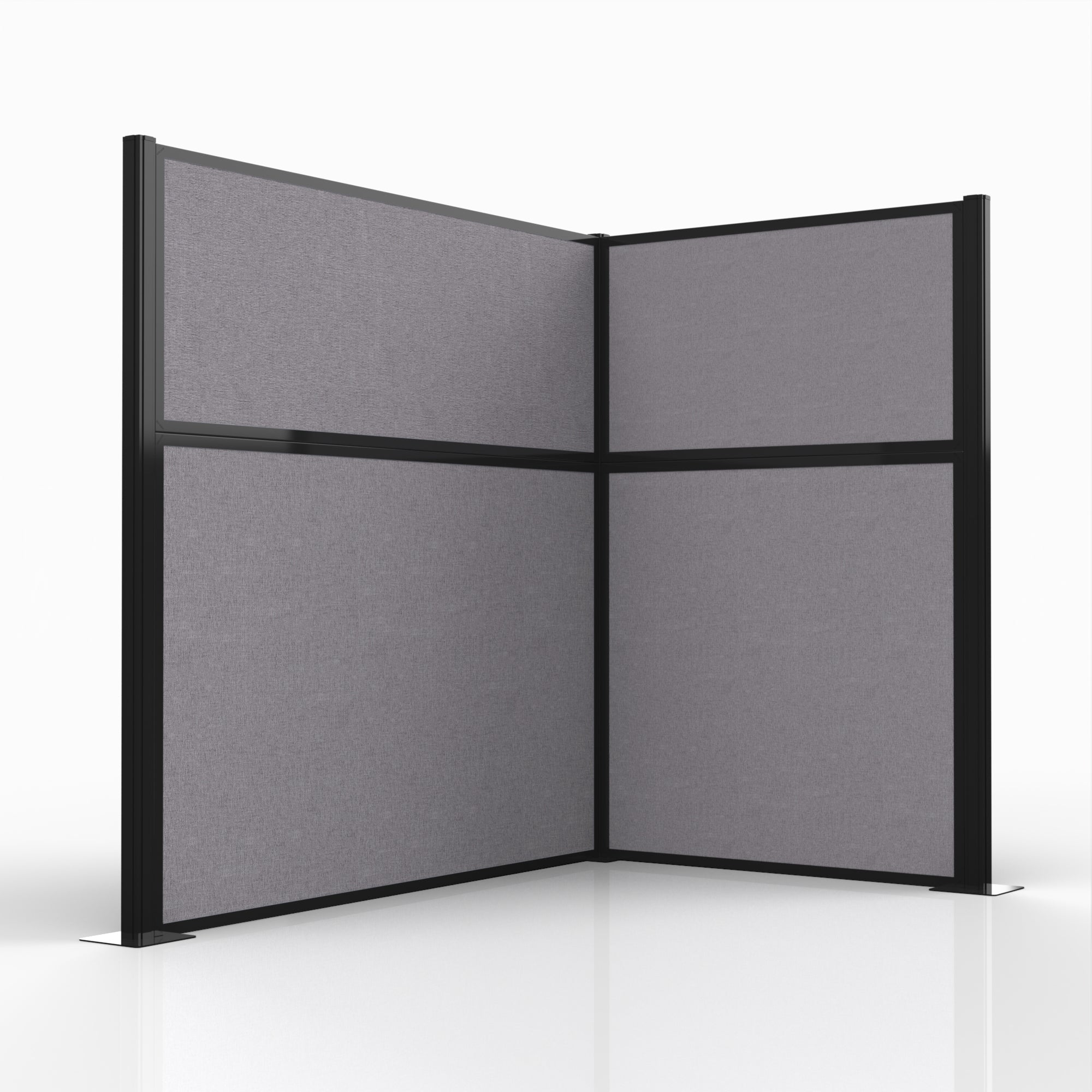 Officeflex Corner (L-Shape) 6x4 Select Gray Black Frame