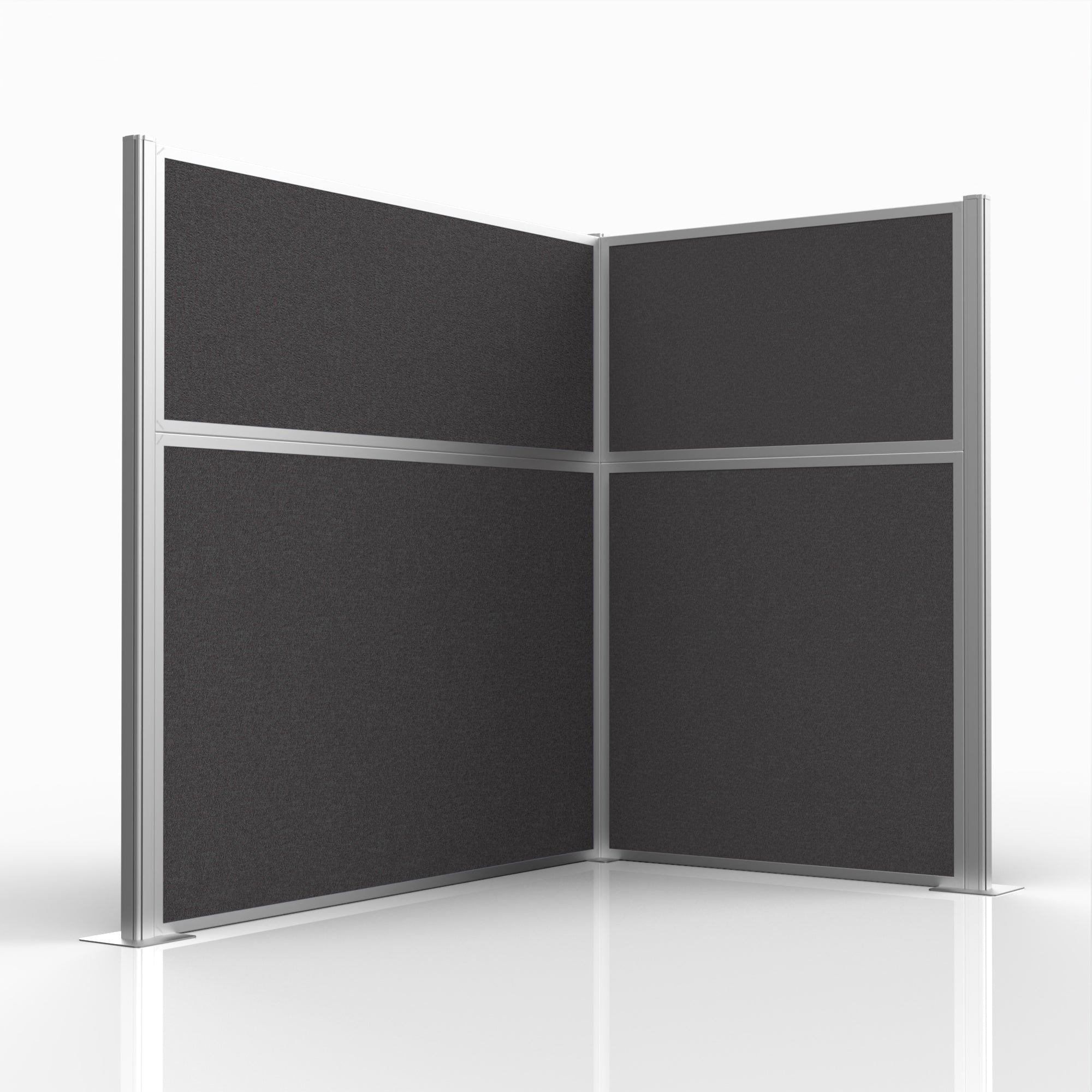 Officeflex Corner (L-Shape) 6x4 Stone Silver Frame