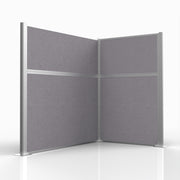 Officeflex Corner (L-Shape) 6x4 Select Gray Silver Frame