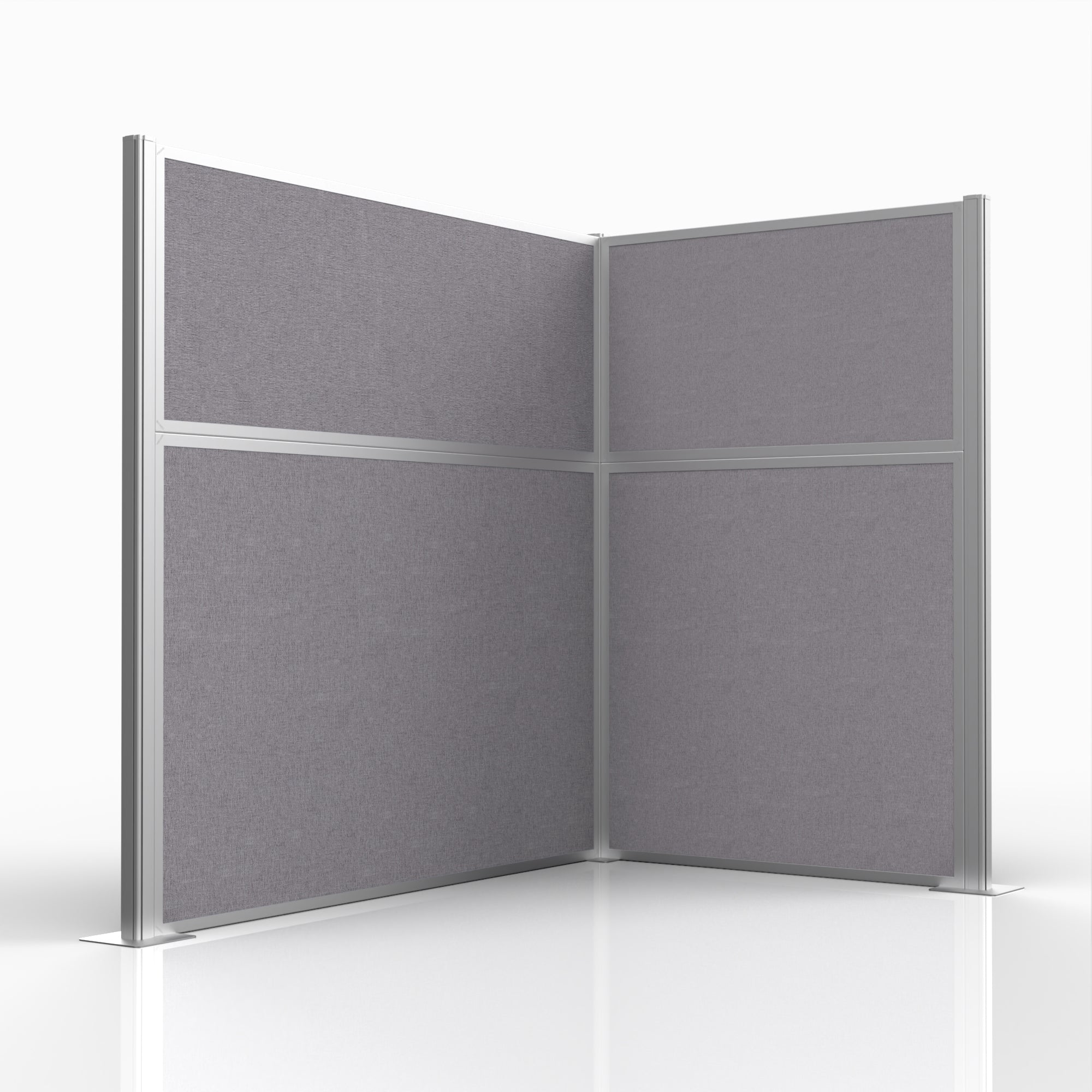 Officeflex Corner (L-Shape) 6x4 Select Gray Silver Frame