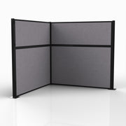 Officeflex Corner (L-Shape) 6x6 Select Gray Black Frame
