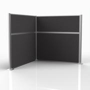 Officeflex Corner (L-Shape) 6x6 Stone Silver Frame