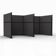Officeflex Double (H or W-Shape) 6x6 Stone Black Frame