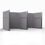 Officeflex Double (H or W-Shape) 6x6 Select Gray Silver Frame
