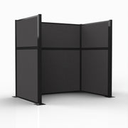 Officeflex Single (U-Shape) 6x4 Stone Black Frame