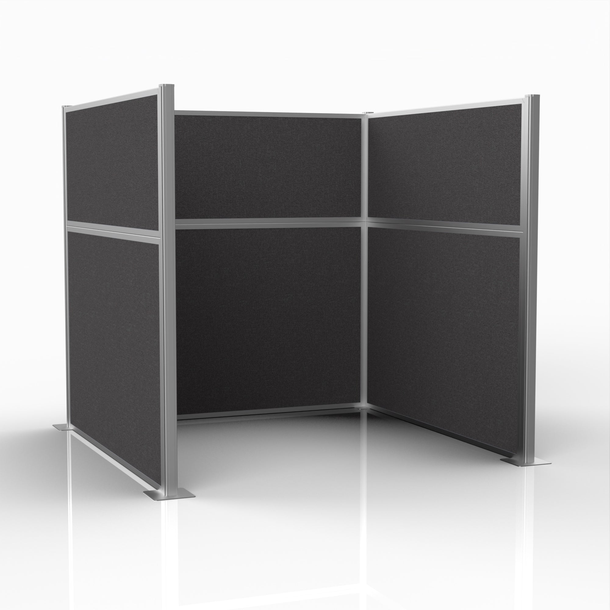 Officeflex Single (U-Shape) 6x6 Stone Silver Frame
