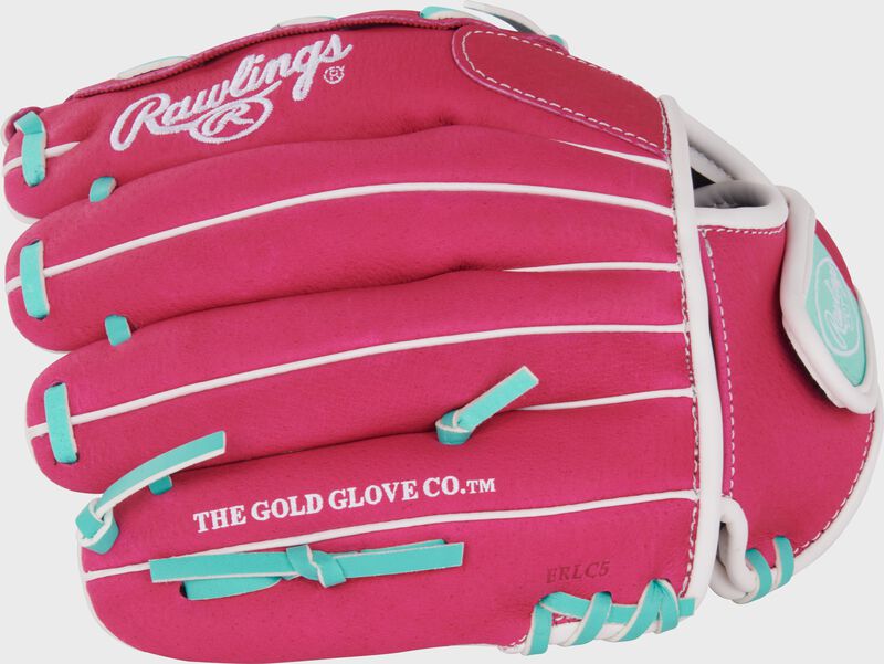 Rawlings Sure Catch Youth Series 10.5-Inch Softball Glove - Right Hand Thrower - Pink/Mint