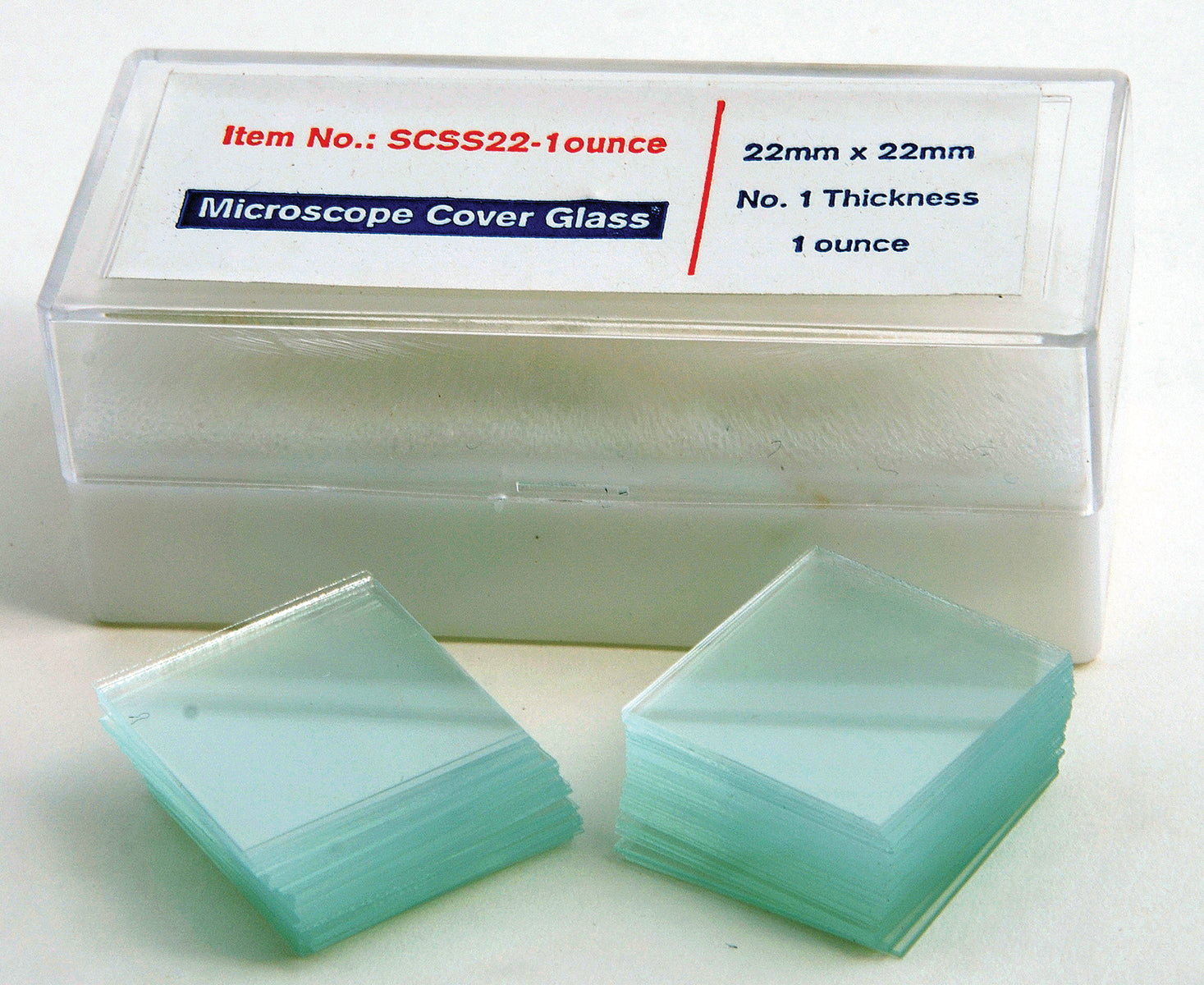 United Scientific® Glass Coverslips, 22mm X 22mm, 1Oz., #1