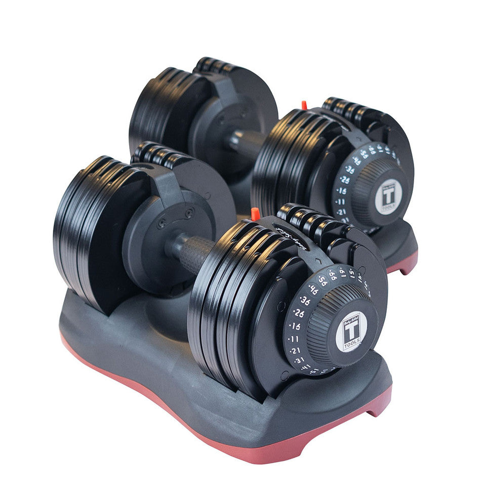 Pair Of Adjustable Dumbbells 11-66Lbs
