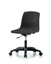 Polypropylene Shell Chair - Desk Height with Casters in Black