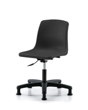 Polypropylene Shell Chair - Desk Height with Stationary Glides in Black