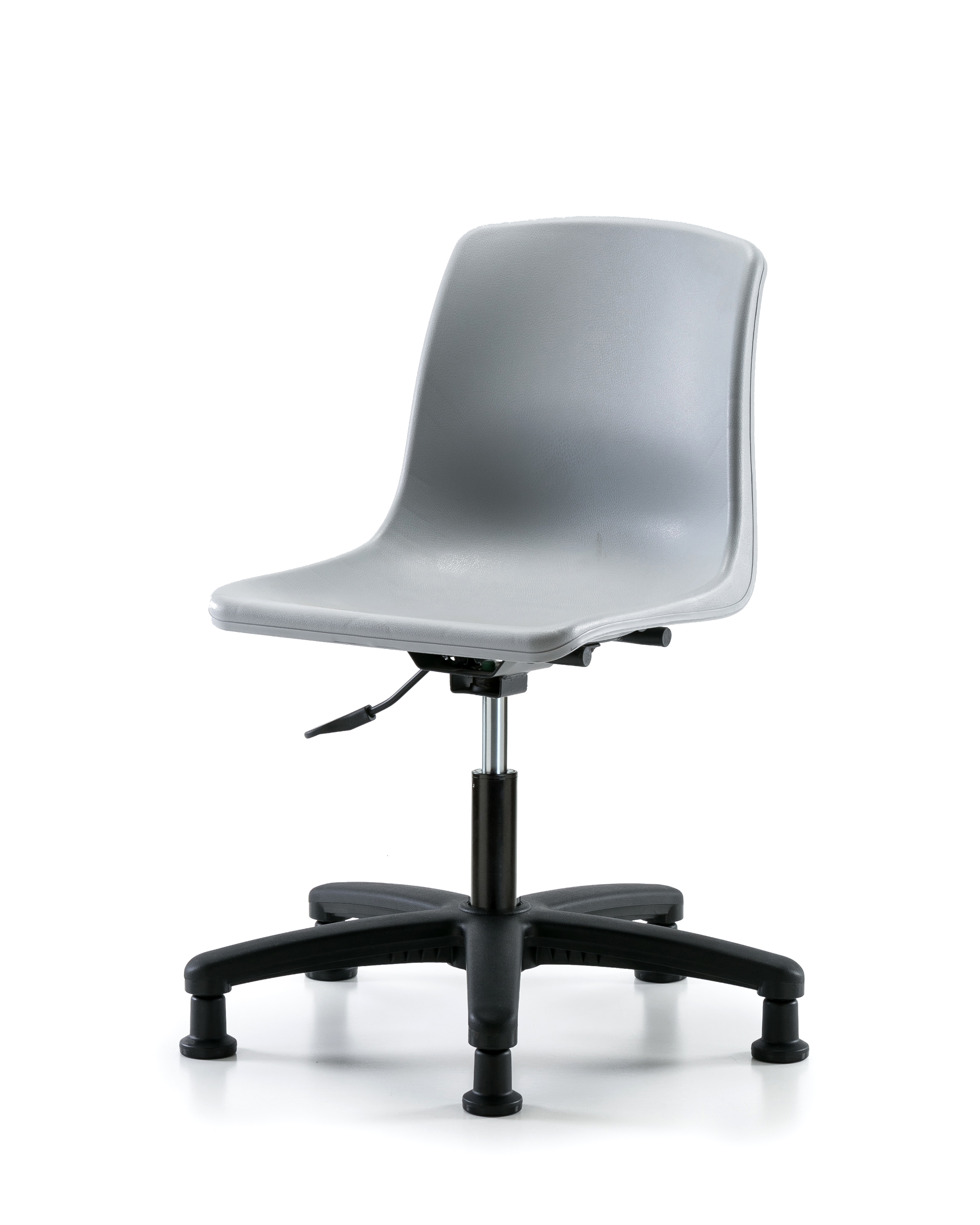 Polypropylene Shell Chair - Desk Height with Stationary Glides in Gray