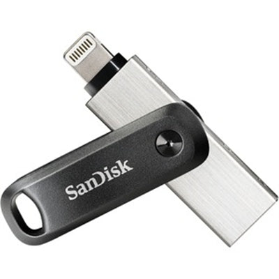 SANDISK - IXpand Flash Drive Go 256GB USB-a 3.0 to Apple Lightning for iPhone & iPad - Black / Silver
