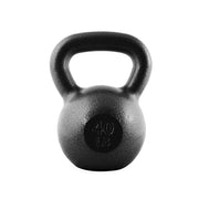 CAP 40 lb Hammertone Cast Iron Kettlebell, Black