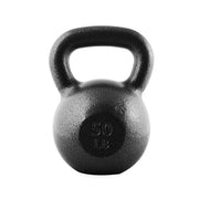 CAP 50 lb Hammertone Cast Iron Kettlebell, Black