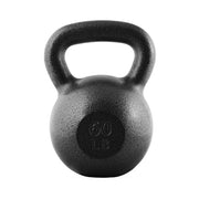 CAP 60 lb Hammertone Cast Iron Kettlebell, Black