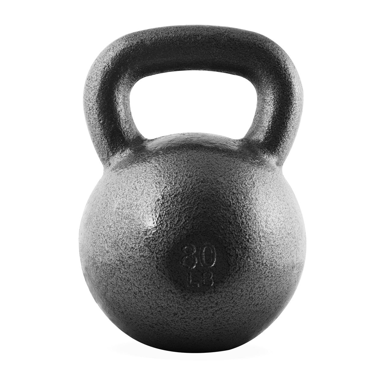 CAP 80 lb Hammertone Cast Iron Kettlebell, Black