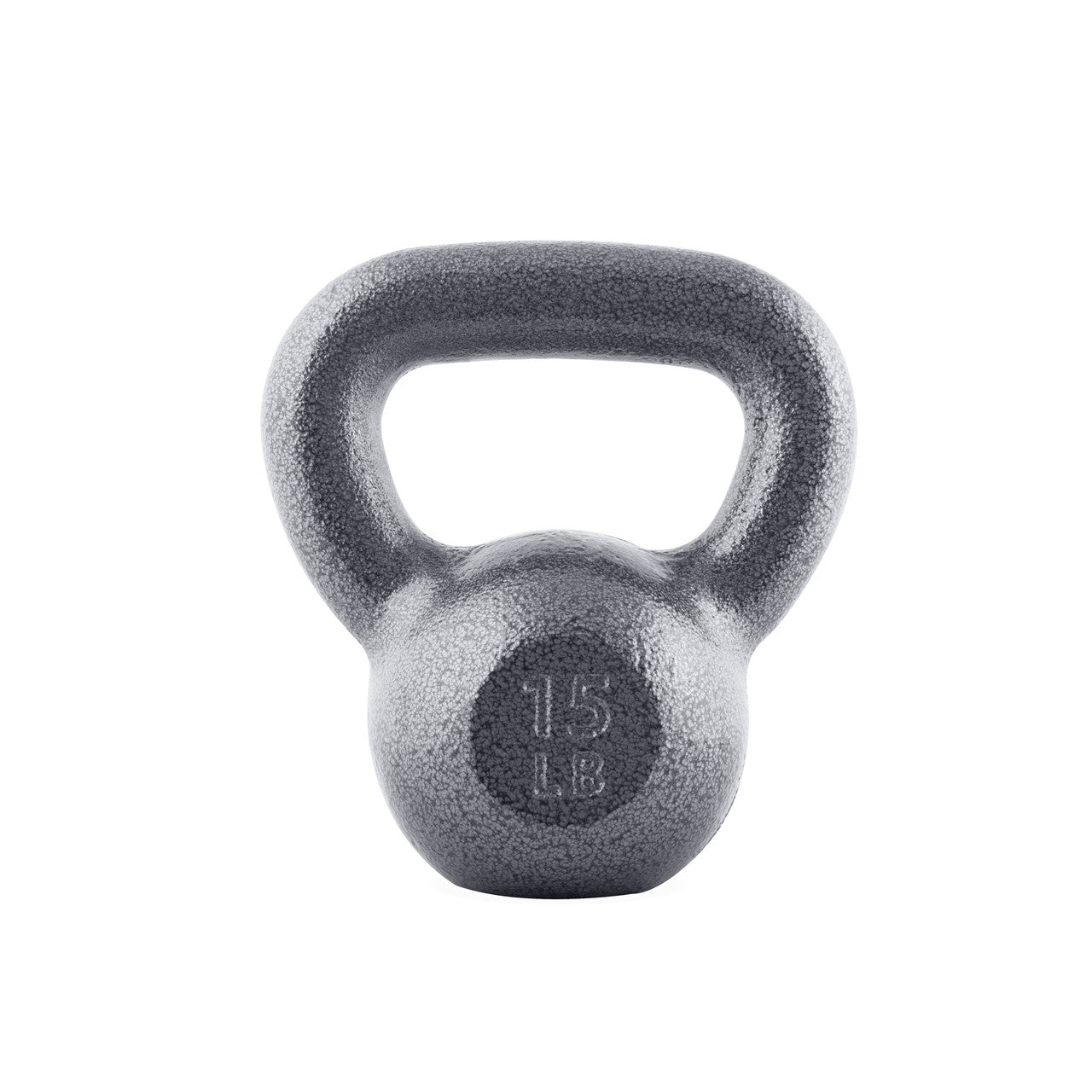 CAP 15 lb Hammertone Cast Iron Kettlebell, Gray