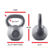 CAP 35 lb Hammertone Cast Iron Kettlebell, Gray