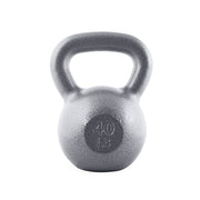 CAP 40 lb Hammertone Cast Iron Kettlebell, Gray