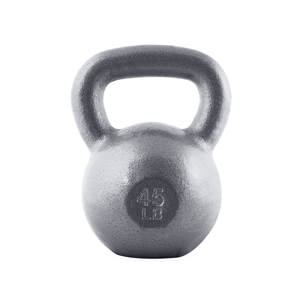 CAP 45 lb Hammertone Cast Iron Kettlebell, Gray