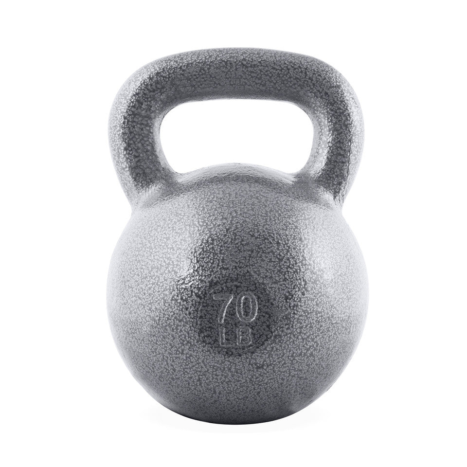 CAP 70 lb Hammertone Cast Iron Kettlebell, Gray