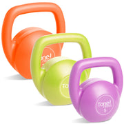 Tone Fitness PVC Coated Cement Kettlebell Set, 30 lb