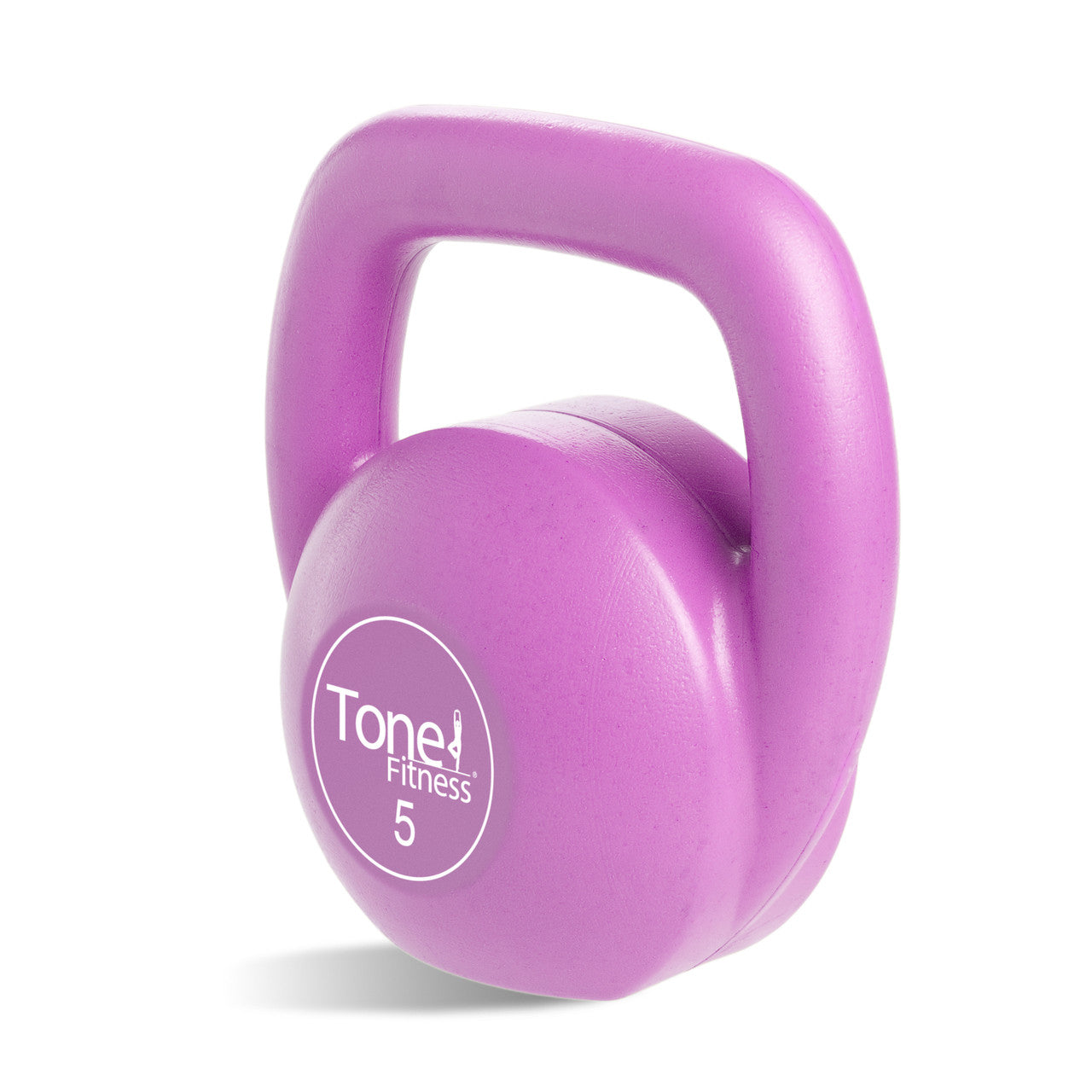 Tone Fitness 5 lb PVC Coated Cement Kettlebell - Purple