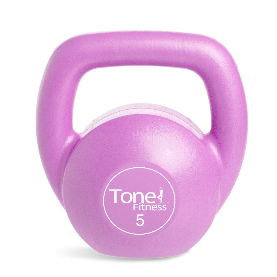 Tone Fitness PVC Coated Cement Kettlebell Set, 30 lb