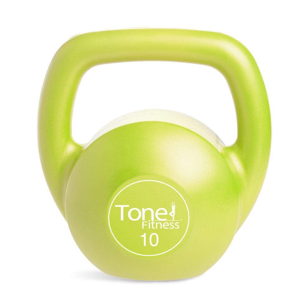 Tone Fitness PVC Coated Cement Kettlebell Set, 30 lb