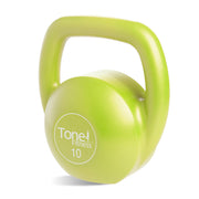 Tone Fitness 10 lb PVC Coated Cement Kettlebell - Green
