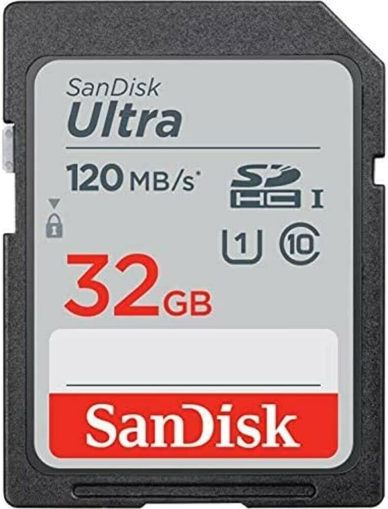 SanDisk 32GB Class 4 120MB/s SDHC Ultra Camera Flash Memory Card