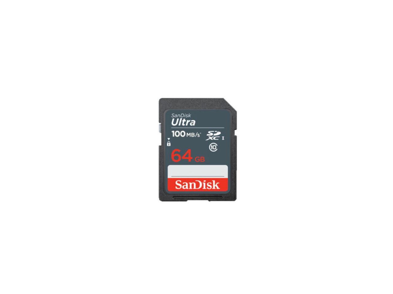 SanDisk SDHC Ultra Memory Card, 64GB 9pin SDXC r100MB/s