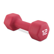 CAP 12 lb Neoprene Dumbbell - Red