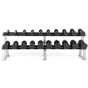 CAP Commercial 12-sided 550 Lb Rubber Dumbbell Set - 5Lb - 50Lb