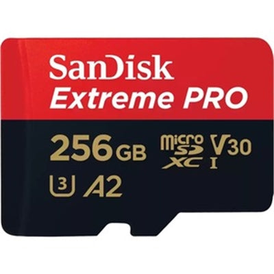 SanDisk 256GB Extreme Pro Captures 4K UHD Video, 200MB/s Read and 140MB/s Write MicroSD UHS-I Card