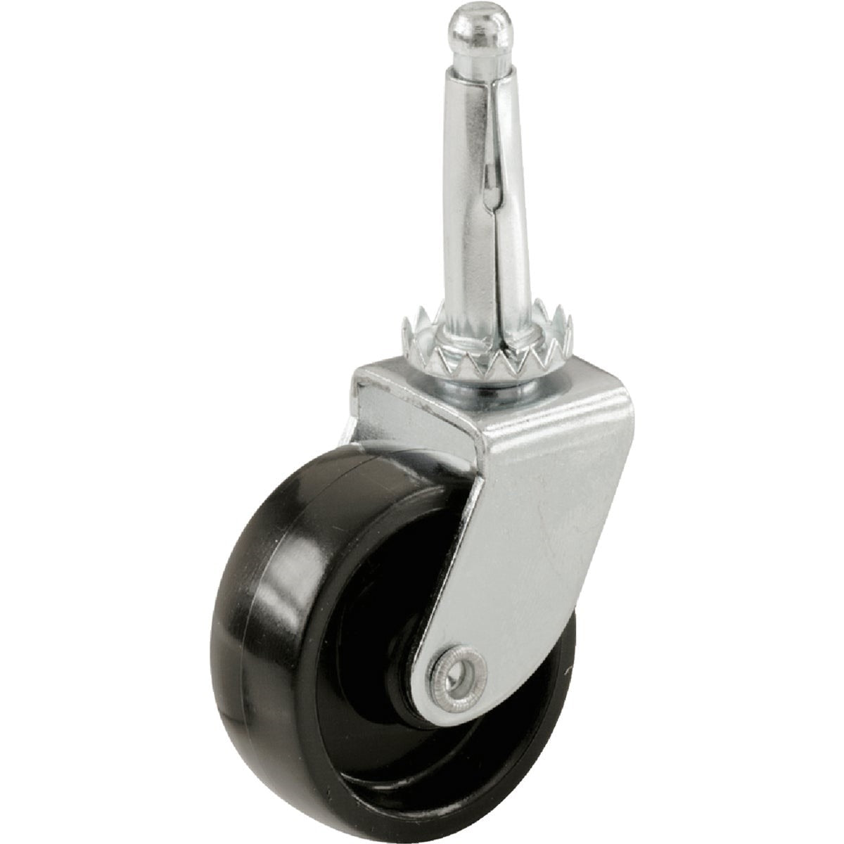 1-1/4 In. Light-Duty Plastic Swivel Stem Black Caster (4-Pack)