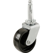 1-1/4 In. Light-Duty Plastic Swivel Stem Black Caster (4-Pack)