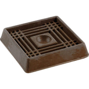 2 In. Inner Dimension Square Rubber Furniture Cup (4 Count)