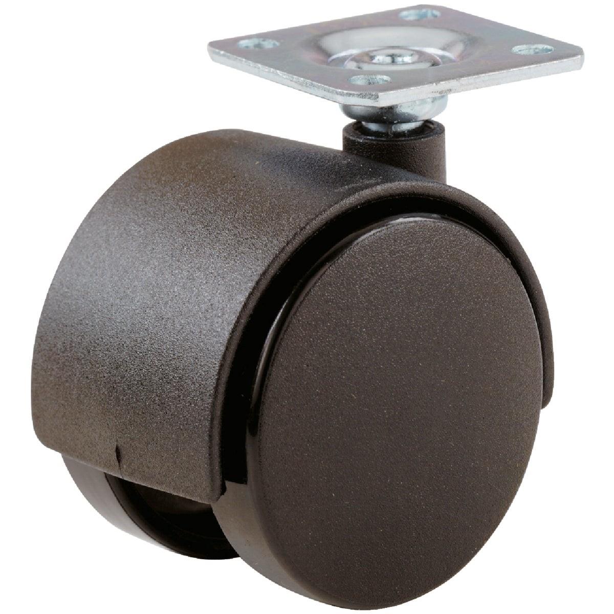 1-5/8 In. Twin Wheel Plate Caster (2-Pack)