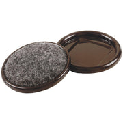 2-1/2 In. Inner Diameter Round Metal Cup/Felt Furniture Leg Cup,(4-Pack)