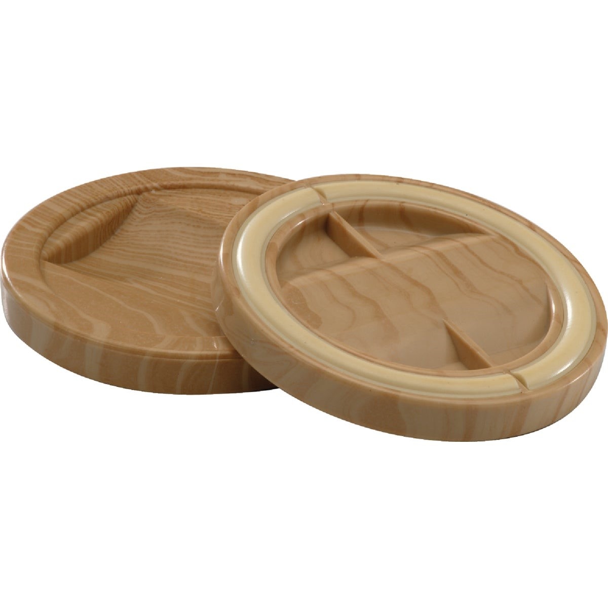 2-1/4 In. Inner Diameter Round Woodgrain Furniture Leg Caster Cup,(4-Pack)