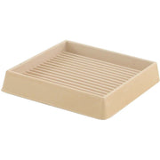 3 In. Inner Dimension Square Almond Furniture Leg Cup,(2-Pack)
