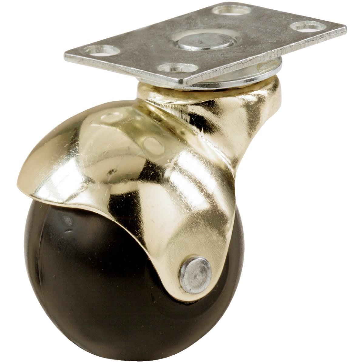 2 In. Ball Swivel No Swivel Plate Caster (2-Count)