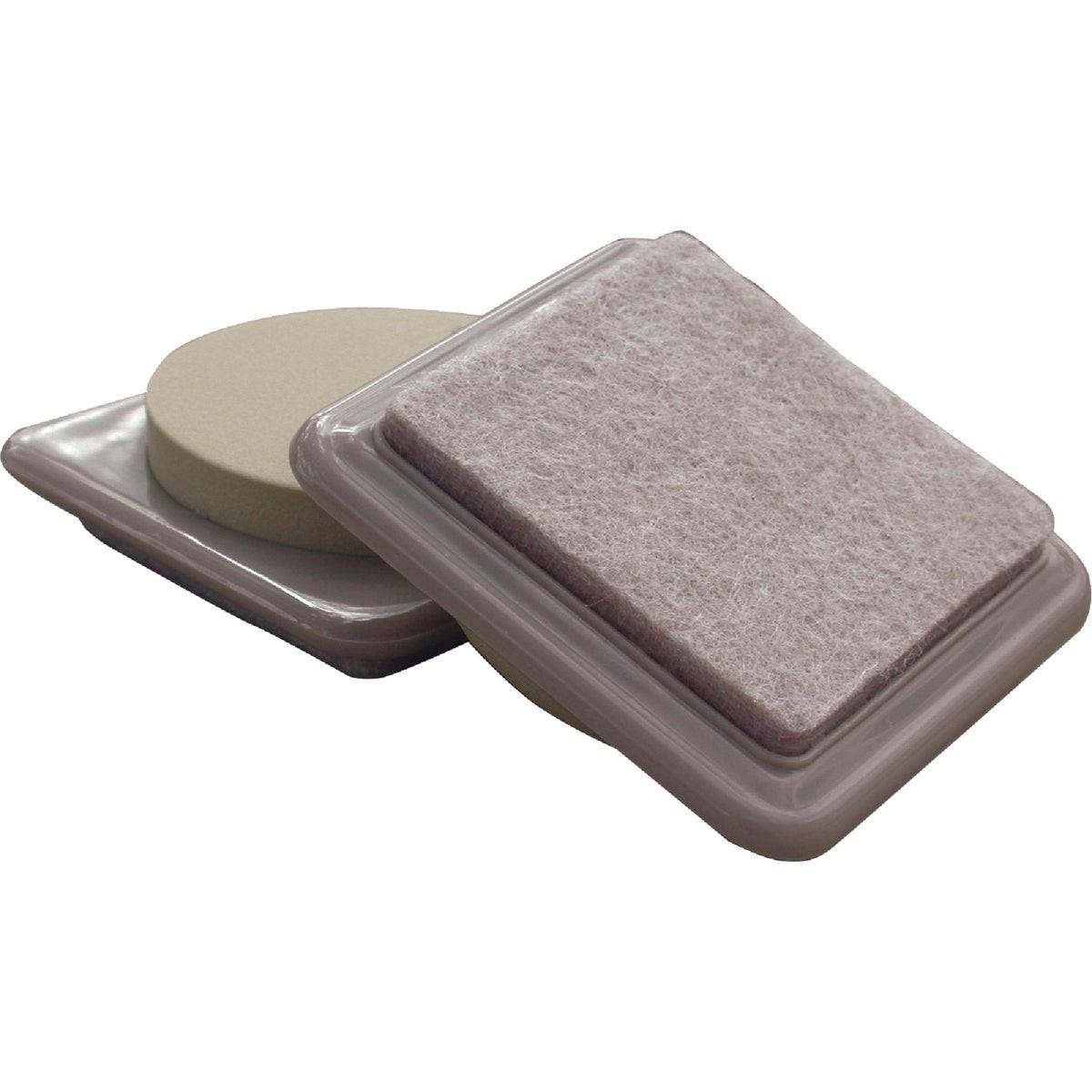 3 In. Square Mover's Pads,(4-Pack)