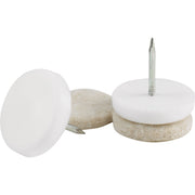1-1/8 In. Round Nail on Furniture Glide,(8-Pack)