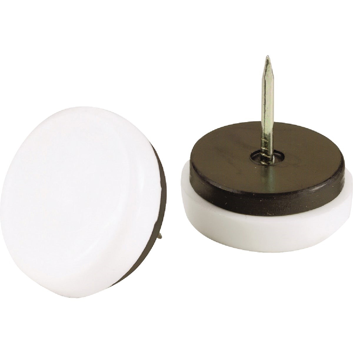 1-1/2 In. Round Swivel Nail on Furniture Glide,(4-Pack)